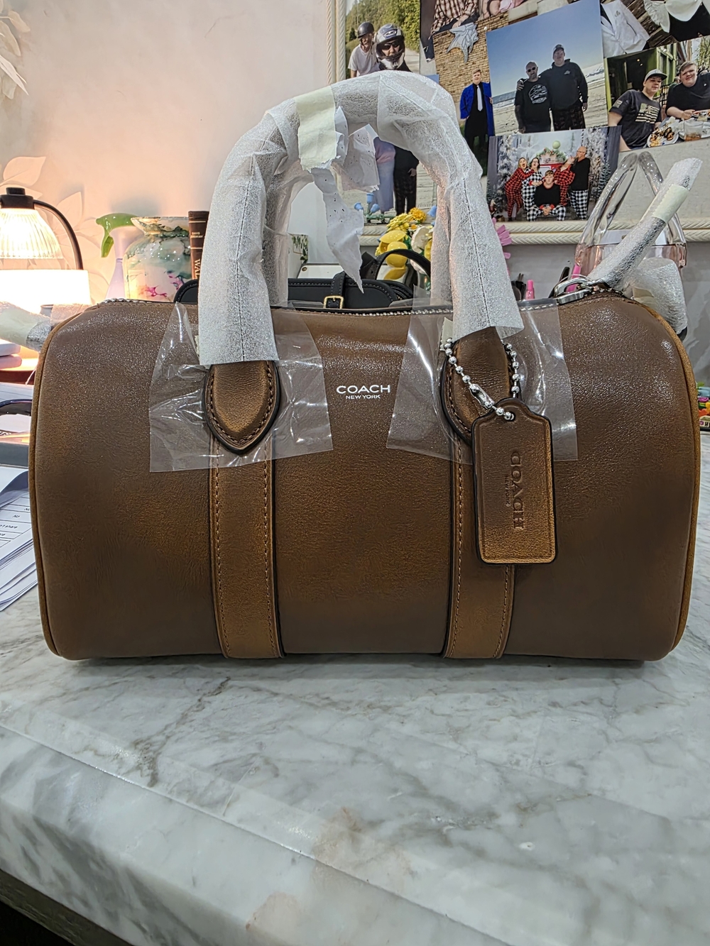 Coach Compass 25 Burnt Sienna Loved Leather
